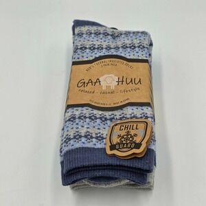 GAA HUU Mens Thermal Insulated Socks Denim Blues Chill Guard Size 9-13 (2 Pk)
